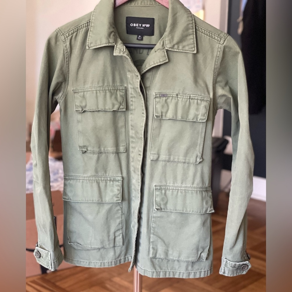 OBEY Propaganda Bitter End Jacket, Army Green — xs